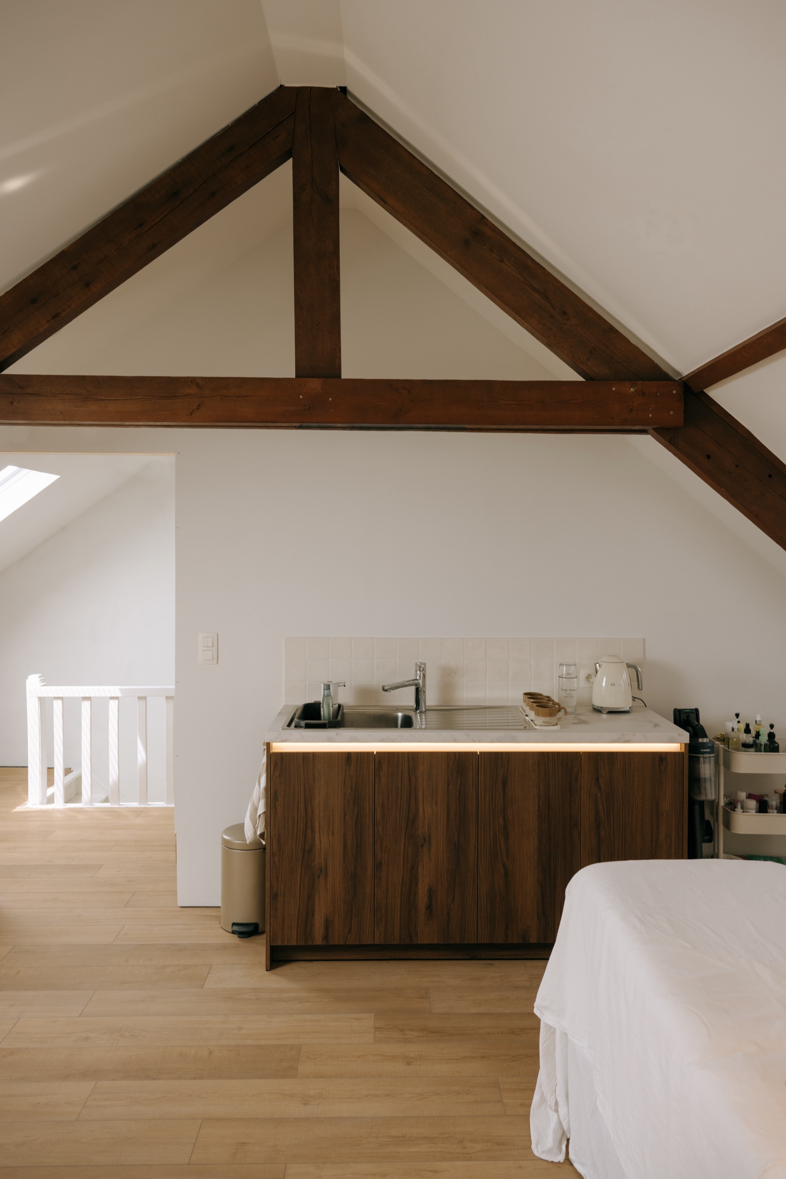The treatment room at Maya, a 100% organic beauty salon in Bruges